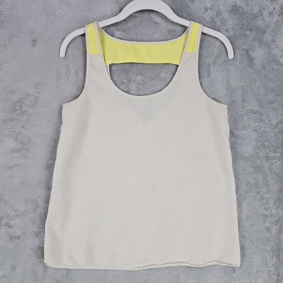 Patagonia Tops - Patagonia Top Womens Size 4 Beige/Yellow Strap Combo Organic Cotton Lyocell Tank